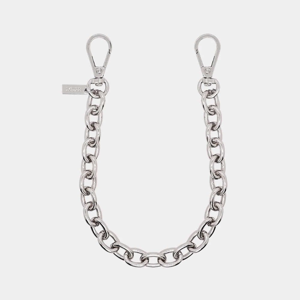 NEW LOUVE COLLECTION KATE CHUNKY SILVER PLATED WRISTLET PHONE STRAP